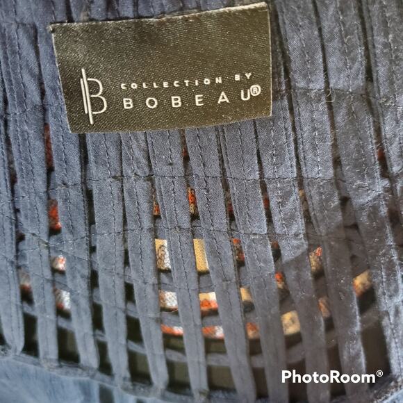 B Collection By Bobeau | Navy Blue Sleeveless Vest with Strap Detail | Size S - Picture 7 of 7